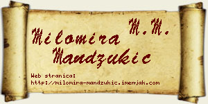 Milomira Mandžukić vizit kartica